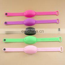 New Arrival Adjustable Size Silicone Sanitizer Hand Band With Watch thumbnail-2