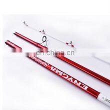 Amazon 4.2m Lure Weight 100-200g KW&CR Guide Ring Pure Carbon Beach Fishing Poles Red Color Surf Casting Rod thumbnail-2