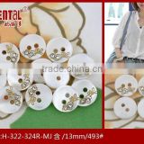 High quality white color 4-holes imitation shell shirts buttons