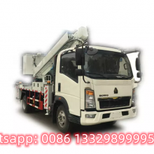 Good price SINO TRUK HOWO 16M telescopical aerial working platform truck for sale