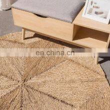 Hot Sale Vintage Boho Seagrass Rug Rustic Style Natural Brown Straw Floor Mat Carpet Vietnam Manufacturer thumbnail-4