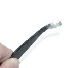 Black anti-static flat head tweezers 34A antimagnetic acid proof fine stainless steel tweezers stamp clip