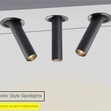 LED Embedded Long Tube Spotlights, Long Mouth Tube Lights, Ceiling Lights, Exhibition Hall Background Wall Cob Perforated Lights thumbnail-1