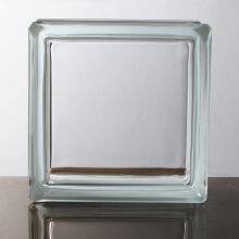Popular Decoration 190*190*80mm Decorative Cloudy Crystal Side in Colored Glass Block Brick
