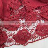 Charm Beautiful Rose Flower Embroidery Lace Plain Cotton Linen Scarves Fashion thumbnail-4