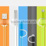 Copper Core 2-in-1 Micro USB and USB C Leather Cable thumbnail-5