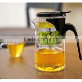 SAMADOYO High Quality Heat-resisting Transparent Glass Tea Pot with Filter Factory