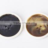 Sedex Audited Factory 2 Pillar Burnt Rim Resin Horn Button, Polyester Horn Button thumbnail-2