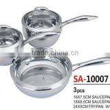3pcs 18/8 Stainless Steel Cookware