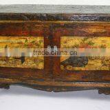 Tibetan Antique Two Door Hand Painted Cabinet