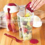 Plastic Salad Shaker/ Salad on the go