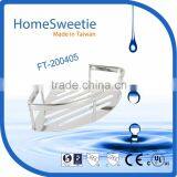 Stainless Steel L Shape Bathroom Corner Wall Shelf for Hotel and Home Made in Taiwan thumbnail-2