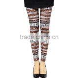 White Black Deer Print Tribal Leggings Wholesale Women Custom Leggings thumbnail-4