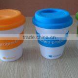 350ml PP Coffee Mug With Silicone Cover and Band