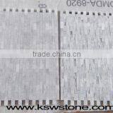 Italian White Carrara Natural Split Marble Mosaic Tile thumbnail-2