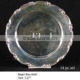 Black Charger Plate, Charger Tray, Wedding Charger Plate thumbnail-1