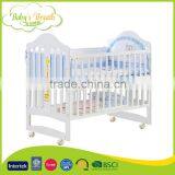 WBC-22B Hot Selling Euro UK Style Multi-purposes Baby Cot Dimensions, Baby Cot Wheels thumbnail-3