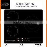 China Supplier Best Quality Korean Style Metal Cover Induction Ceramic Hob in Small Kitchen Appliance