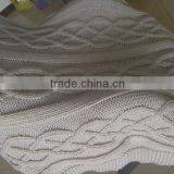 Wool Blend Yarn Twist Cable Knitting Throw