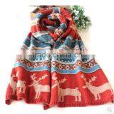 100% Acrylic Chunky Jacquard Double Knitted Scarf thumbnail-5