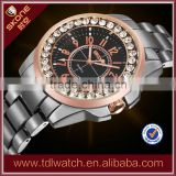 wholesale alibaba wrist quartz watch diamond watch/cheap stainless steel watch
