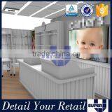 On-trend Fashion High Glossy White Reception Counter for Clothing