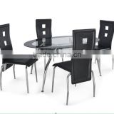 Latin Style Modern Metal Glass dining table and chair furniture
