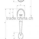 Best Seller Euro Standard Zinc Alloy Reversible Handle and Knob Mortise Gate Lock thumbnail-3