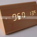 2014 Buy Low Price China Wooden Alarm Clock Sound Controlled
