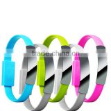 Hot-selling Gift Wearing USB Cable Slim Bracelet Data Charging Cable