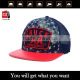 China Manufacturer Custom Flat Brim Cheap Promotional Mesh Trucker Applique Patch Sports Hat