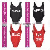 high quality new summer swimsuit brazilian letter print swimwear young girl bikini 2016
