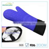 Heat-resistant cotton lining silicone kitchen mitts