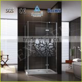 China frameless rectangle tempered glass hinge shower enclosure EX-423
