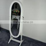 Modern Appearance Floor Standing Mirror Jewelry Cabinet Wooden Mirrored Jewelry Cabinet thumbnail-1