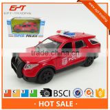 Collection metal car pull back diecast police car toy