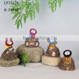 New Products Polyresin Owl Solar Led Lights Outdoor thumbnail-5