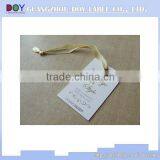 Customized Paper Clothing Tags for Fashion Garment