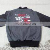 Varsity Jacket With Leather Sleeves and Custom Embroidery Patches thumbnail-1