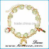 Cute Cool Women Fashion Christmas Beads Glass Crystal Bracelet Chain thumbnail-2