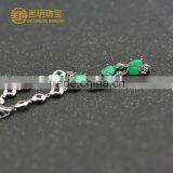925 Sterling Silver Green Chalcedony Bracelet, Charm Bracelets for Women thumbnail-6