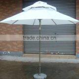 Double Tip Aluminum Pole Solar Beach Umbrella DH-3005 thumbnail-1