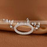 Newest Fashion Design Silver Bead and cz Bracelet thumbnail-2