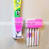 Cosylife Toothpaste Dispenser Toothbrush Holder and Toothpaste Squeezer Kit Wall Mounted Kid's 5 Toothbrush Holders With Cover thumbnail-5