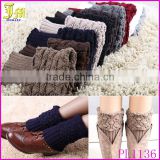Hot Sale New Women Ladies Crochet Knitted Boot Cuffs Toppers Knit Leg Warmers Winter Short Liner Boot Socks