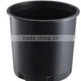 Agricultural greenhouse / flower garden plant growing round black plastic nursery pots with bottom drainage holes