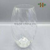 Handblown Clear Spiral Glass Vase Cup Type Vase thumbnail-1