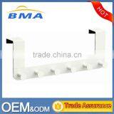 Hot Sale 6 Hooks Stainless Steel White Over Door Hook thumbnail-1