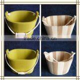Hot Selling Different Types Wooden Garden Flower Pot With Rope thumbnail-1