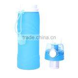 High Quality 700ml BPA Free Silicone Water Bottle Portable,Amazon Best Selling Food Grade Water Bottle Wholseale thumbnail-3